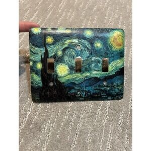 Metal triple toggle light switch plateVincent van Gogh's famous painting